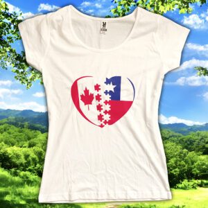 Polera banderas Canada-Chile