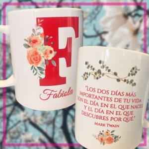 Tazon con nombre + mensaje