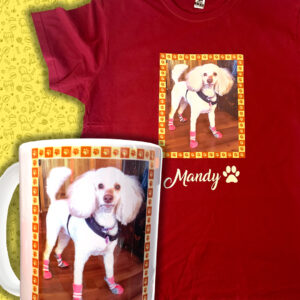 Polera + tazón personalizados con la perrita “Mandy” 🐶